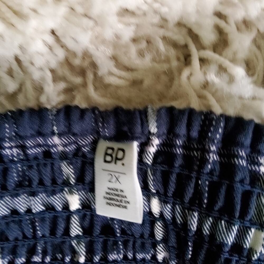 BP Nordstrom Women's Plus Size Hook & Eye Corset Crop Top in Plaid - Picture 7 of 7